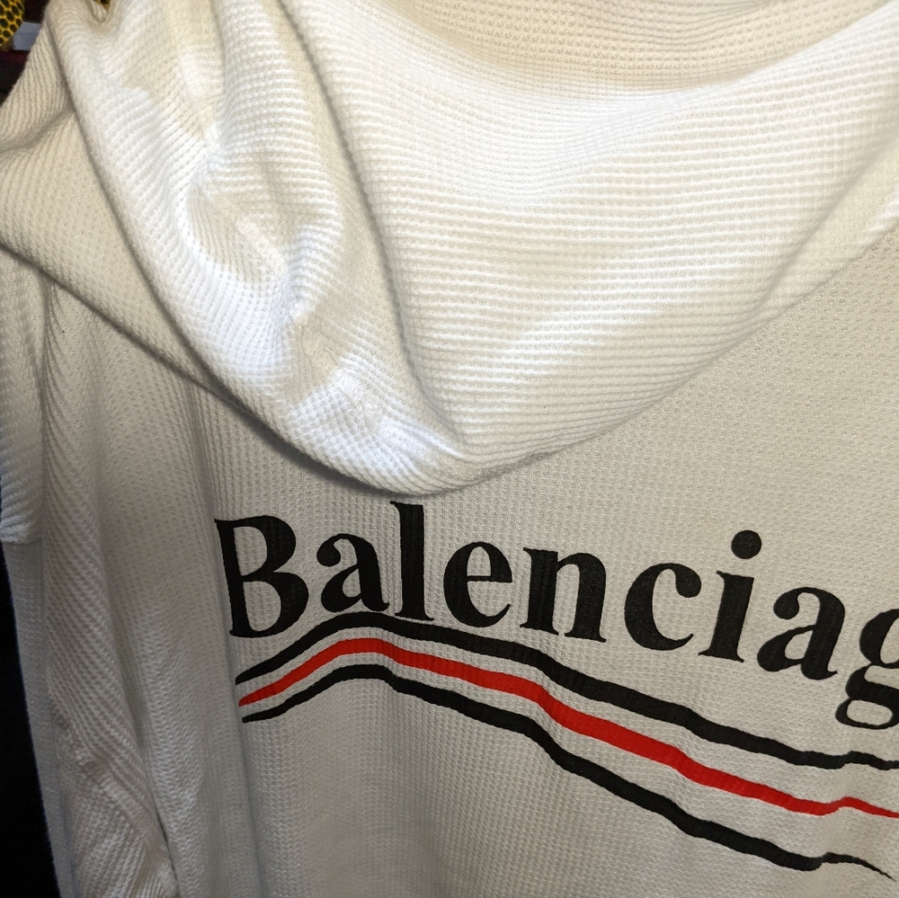 Mens 2x long sleeve hoodie by: BALENCIAGA